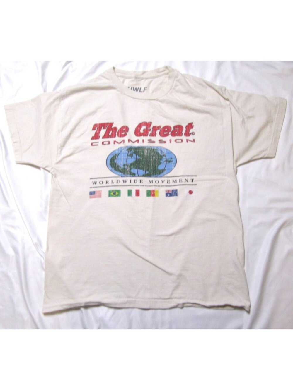 HWLF The Great Commission Men Sz L Globe World Countries Modern Shirt (M339)